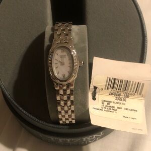 Citizen Silver Watch with 16 Diamond Accents mop face